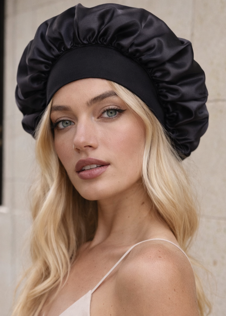 Bonnet de nuit en satin