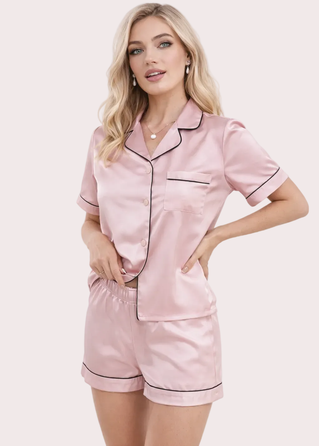 Ensemble de pyjama 2 pièces en satin
