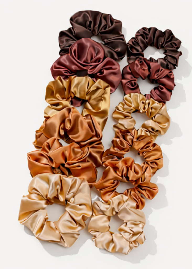 Lot de 12 chouchous en satin