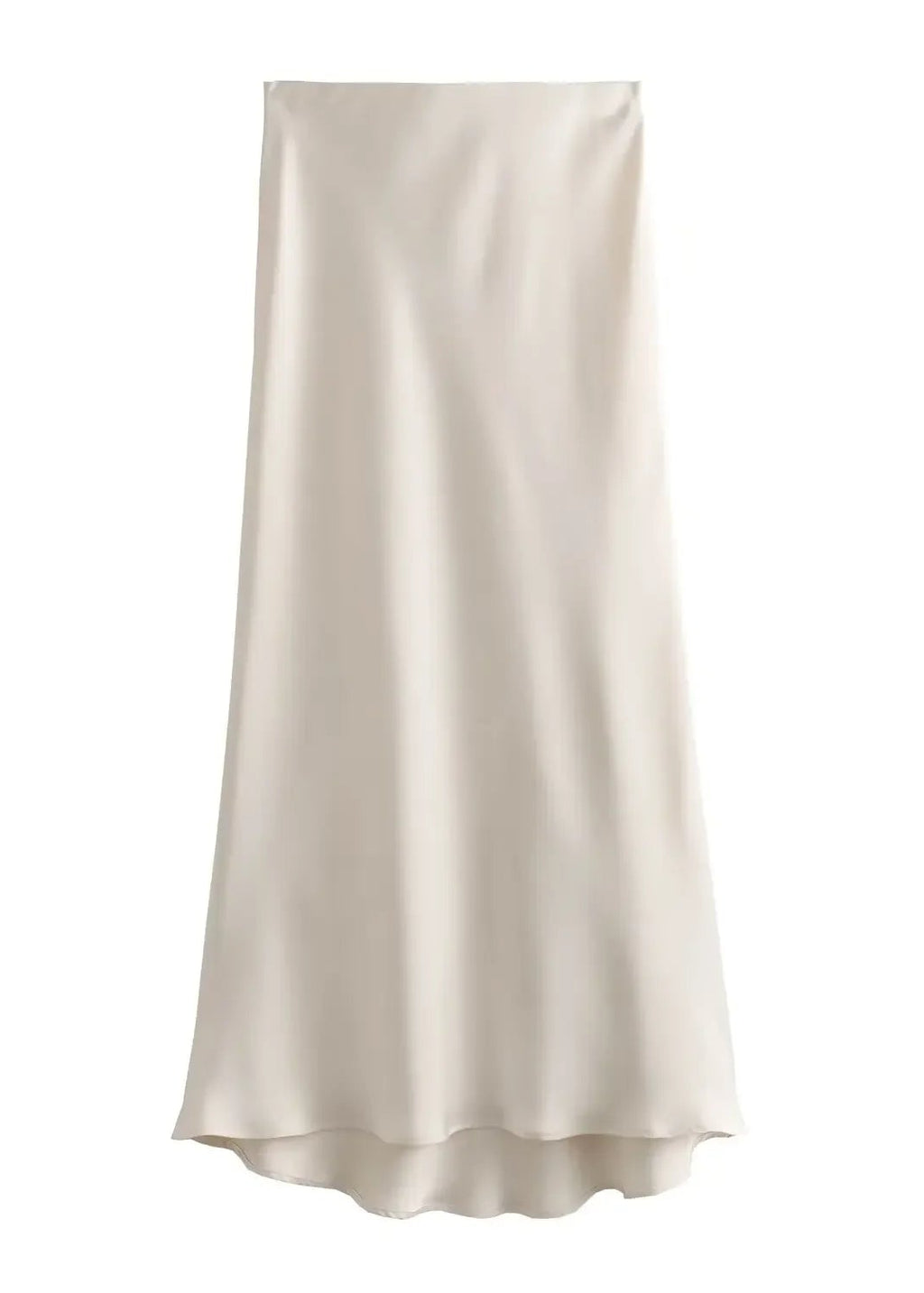 Jupe longue fluide en satin