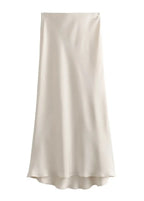 Jupe longue fluide en satin