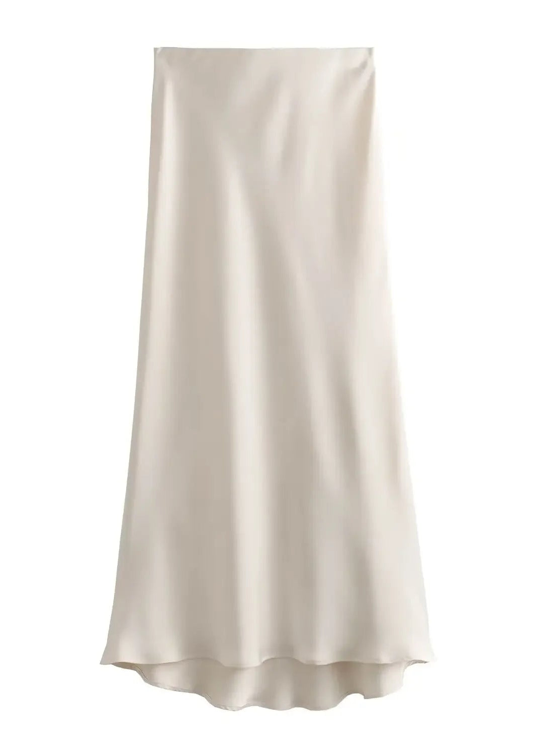 Jupe longue fluide en satin