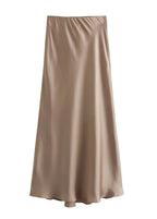 Jupe longue fluide en satin