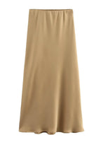 Jupe longue fluide en satin