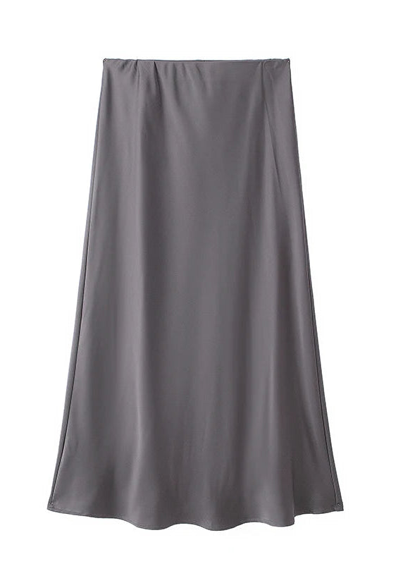 Jupe longue fluide en satin