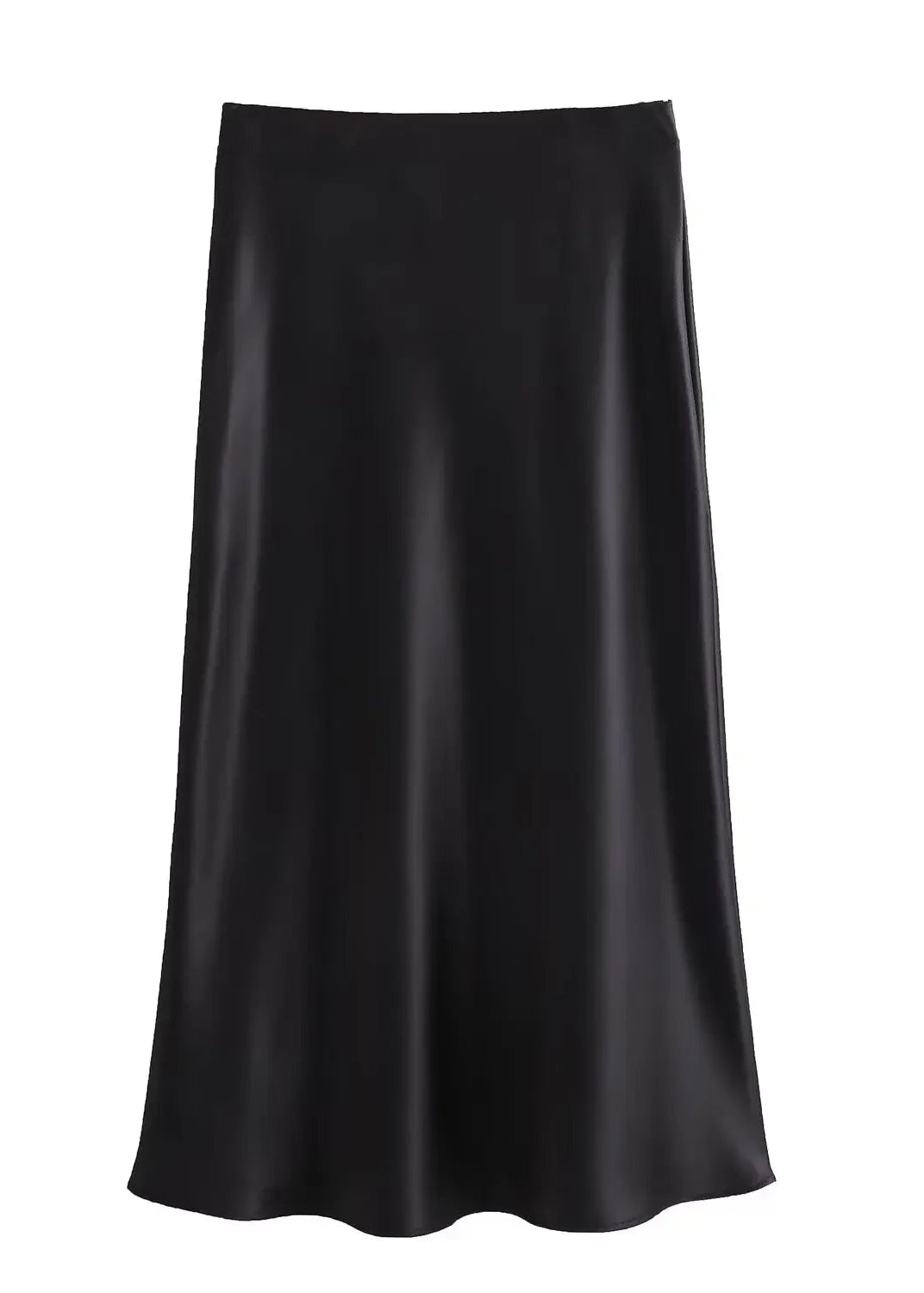 Jupe longue fluide en satin