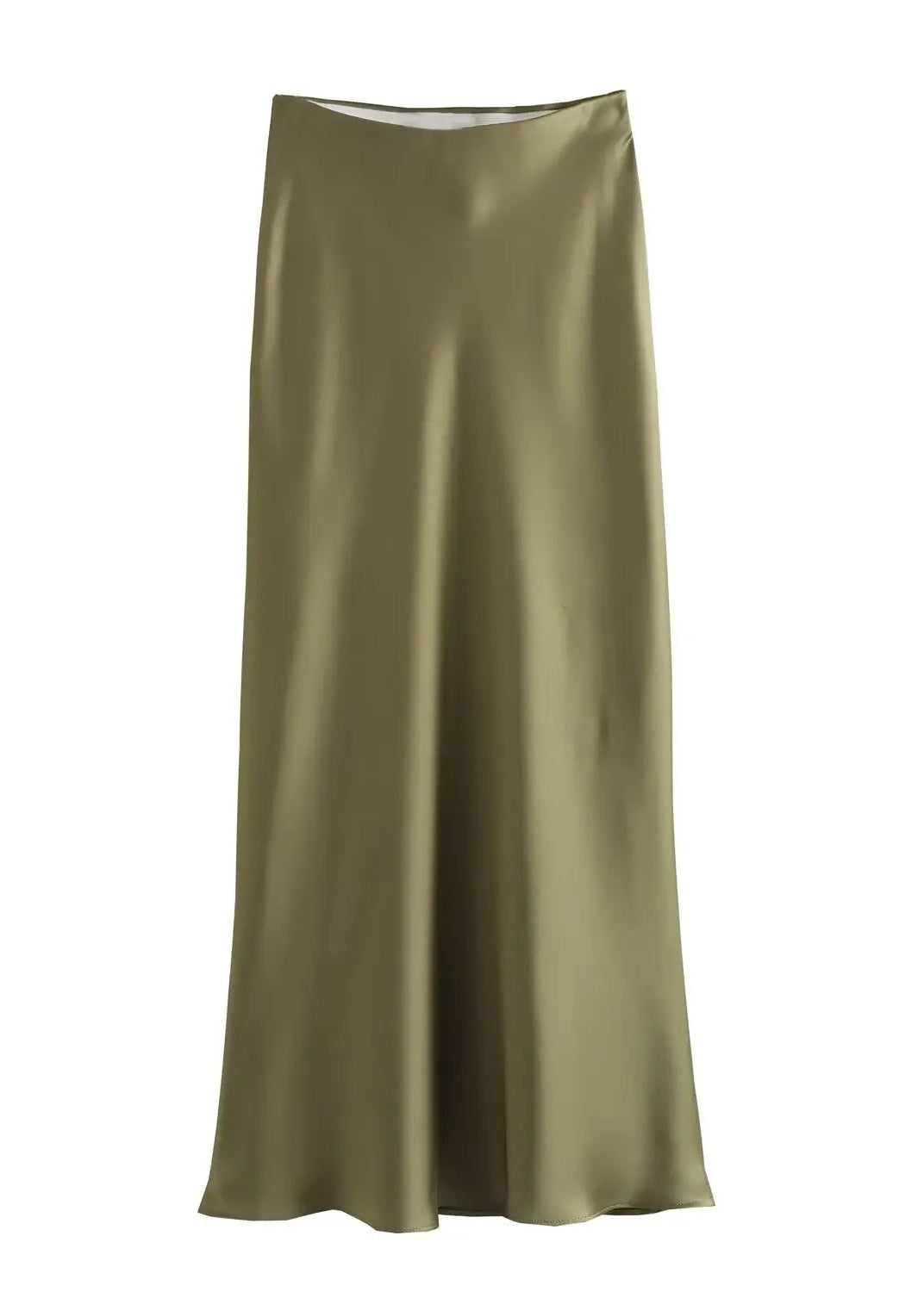 Jupe longue fluide en satin