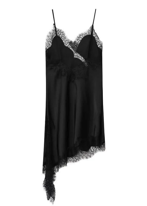 Robe asymétrique en satin