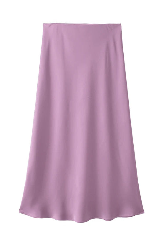 Jupe longue fluide en satin