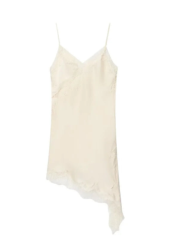 Robe asymétrique en satin