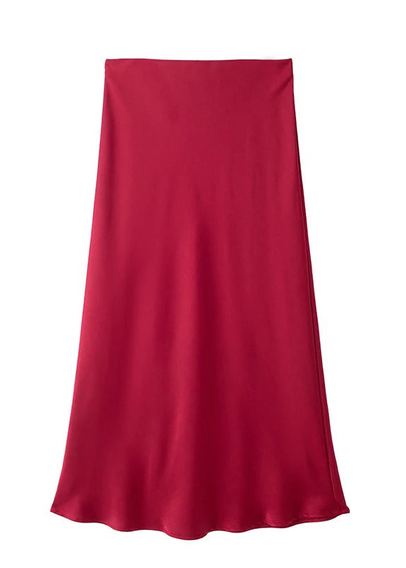 Jupe longue fluide en satin