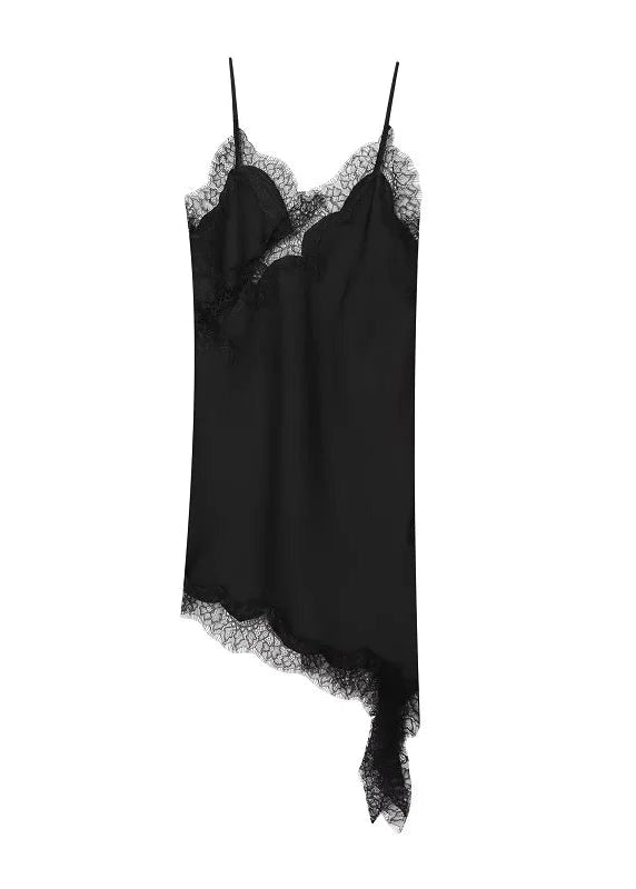 Robe asymétrique en satin