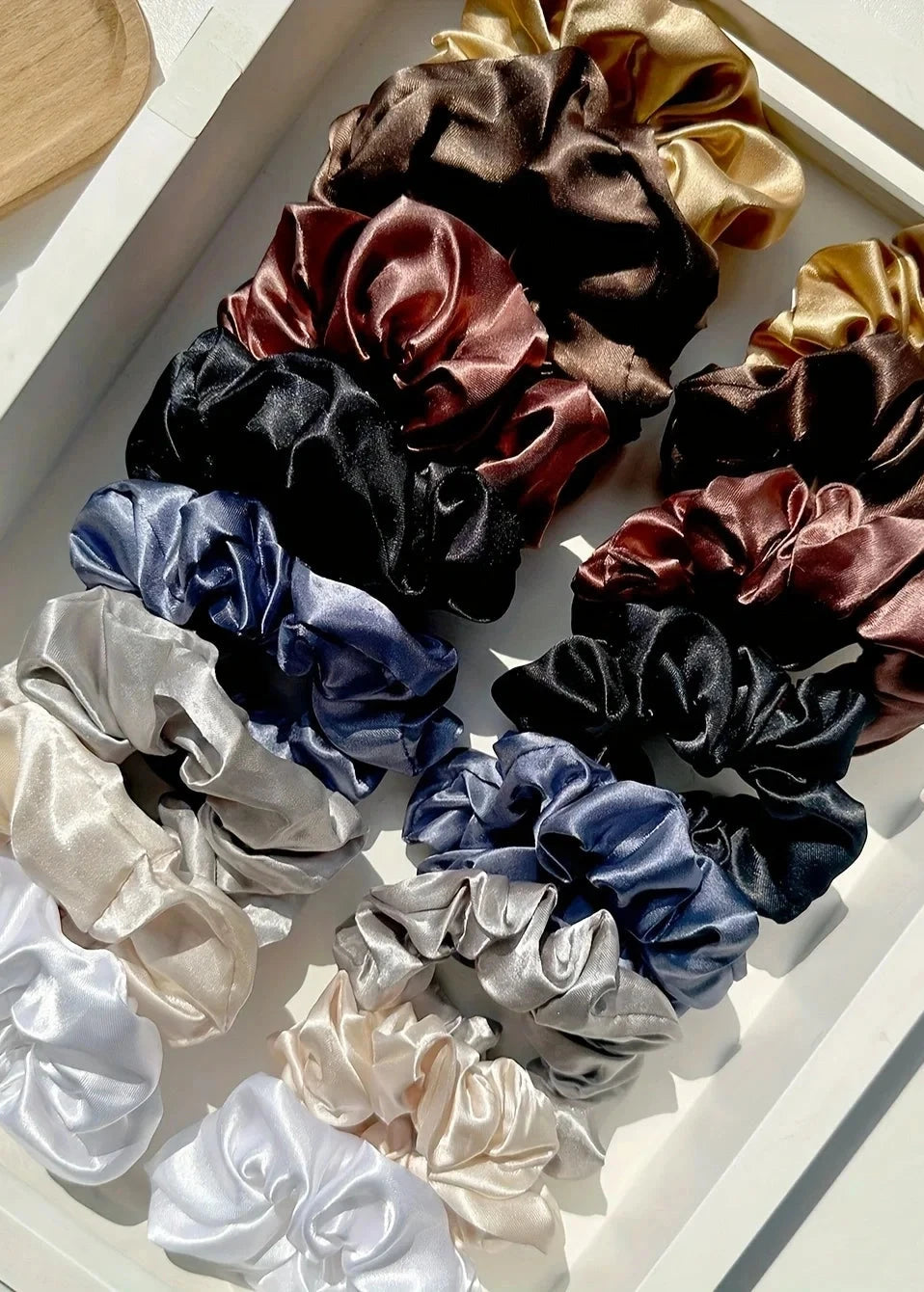 Lot de 12 chouchous en satin